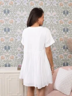 Short Sleeve Round Neck Tiered Mini Dress | S - L -Dress Delight 0517308a3b556cdc04437deed7acb779