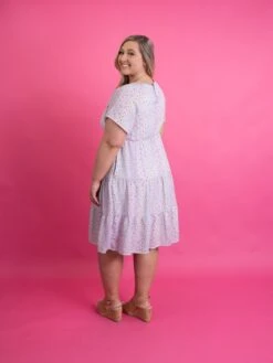 Tiered Floral Back Keyhole Dress | S - XL -Dress Delight 0764bca696eb43bec5c207861fce92de