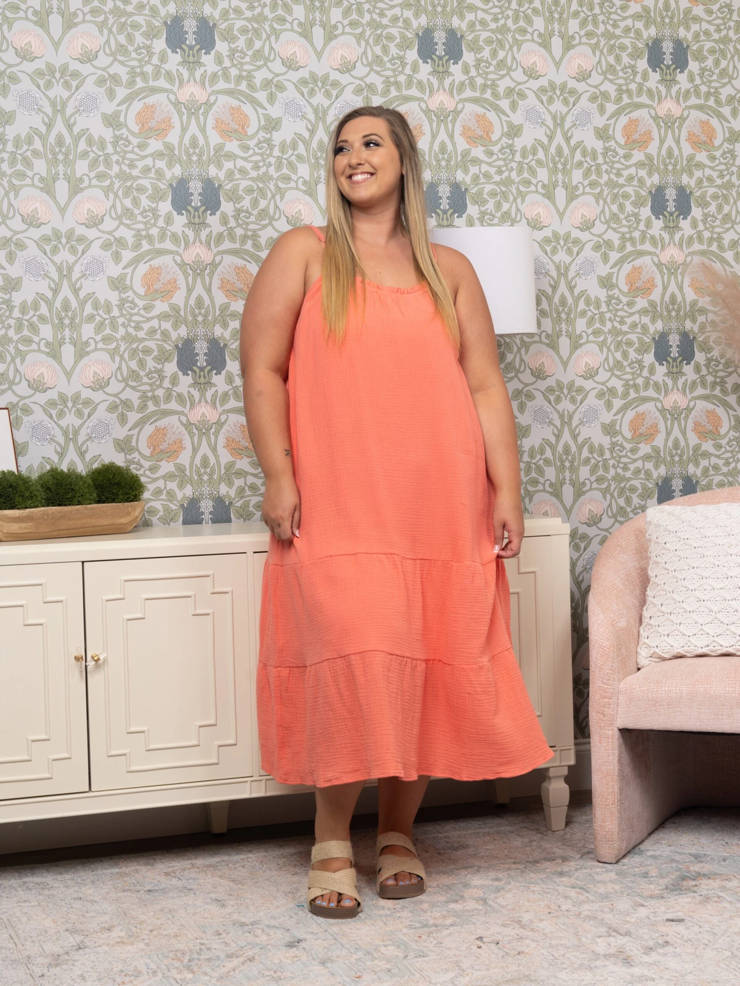 Adjustable Spaghetti Strap Midi Dress | S - 3XL 5 Adjustable Spaghetti Strap Midi Dress | S - 3XL - Image 5