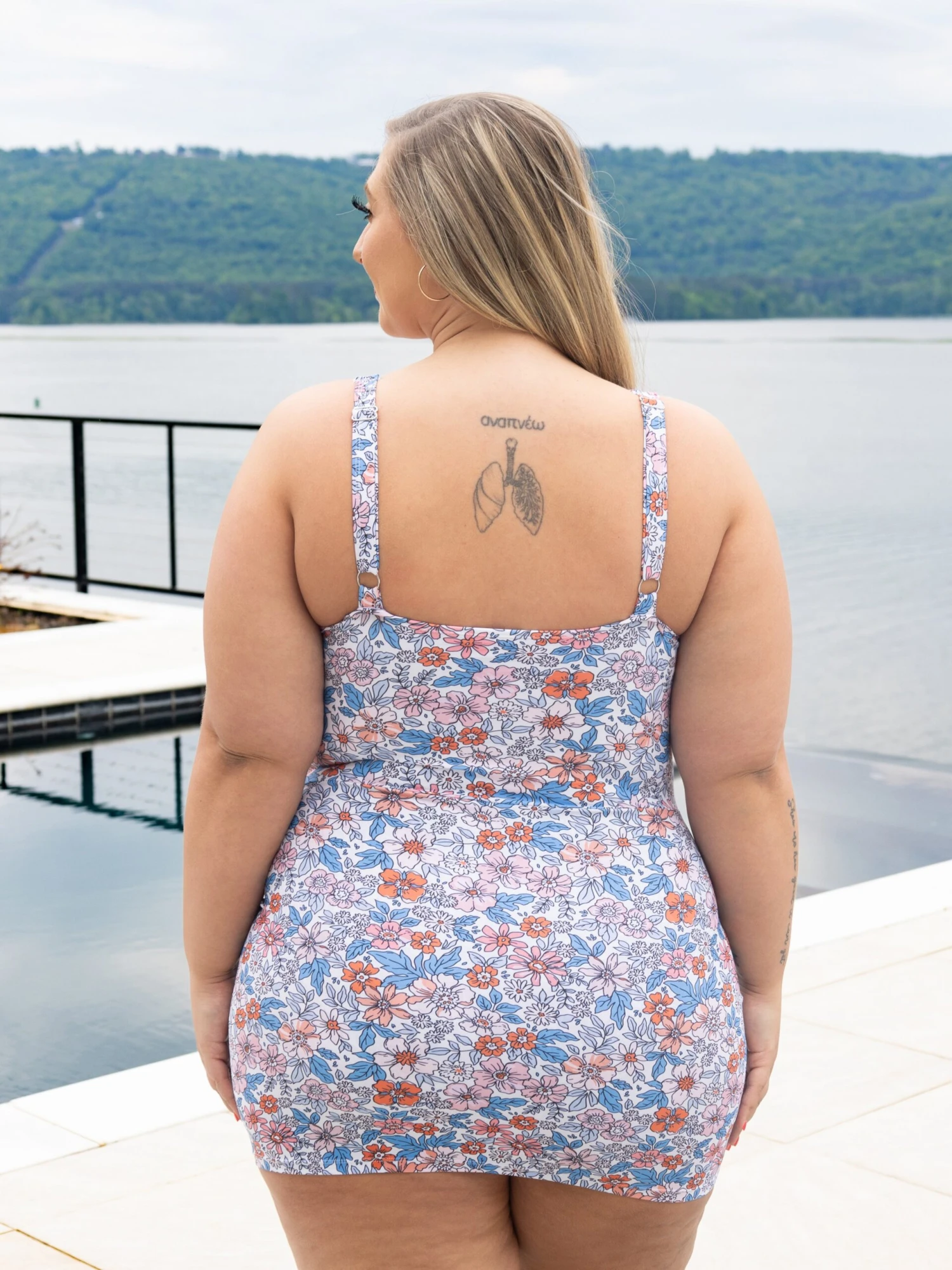 Drawstring Ruched Floral Swim Dress | S-XL Swim *Final Sale* 6 Drawstring Ruched Floral Swim Dress | S-XL Swim *Final Sale* - Image 6