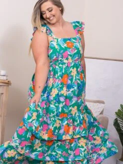 Floral Tiered Maxi Dress | S-XL -Dress Delight 1559f906d4c21a3fc627b5c7625949e5
