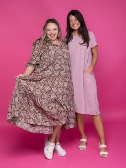 Floral Print 3/4 Sleeve Woven Collared Maxi Dress | S - 3XL -Dress Delight 15r9kEkvdt0zLrizBwM8WEOUPj8YVSdfm8rwhq27