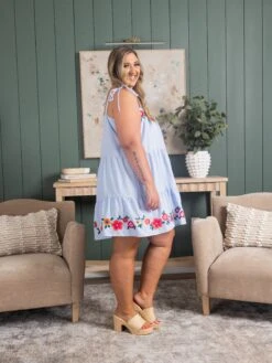 Spaghetti Strap Embroidered Dress | S - 3X -Dress Delight 22edf63c342c5d71520268bc27882de4