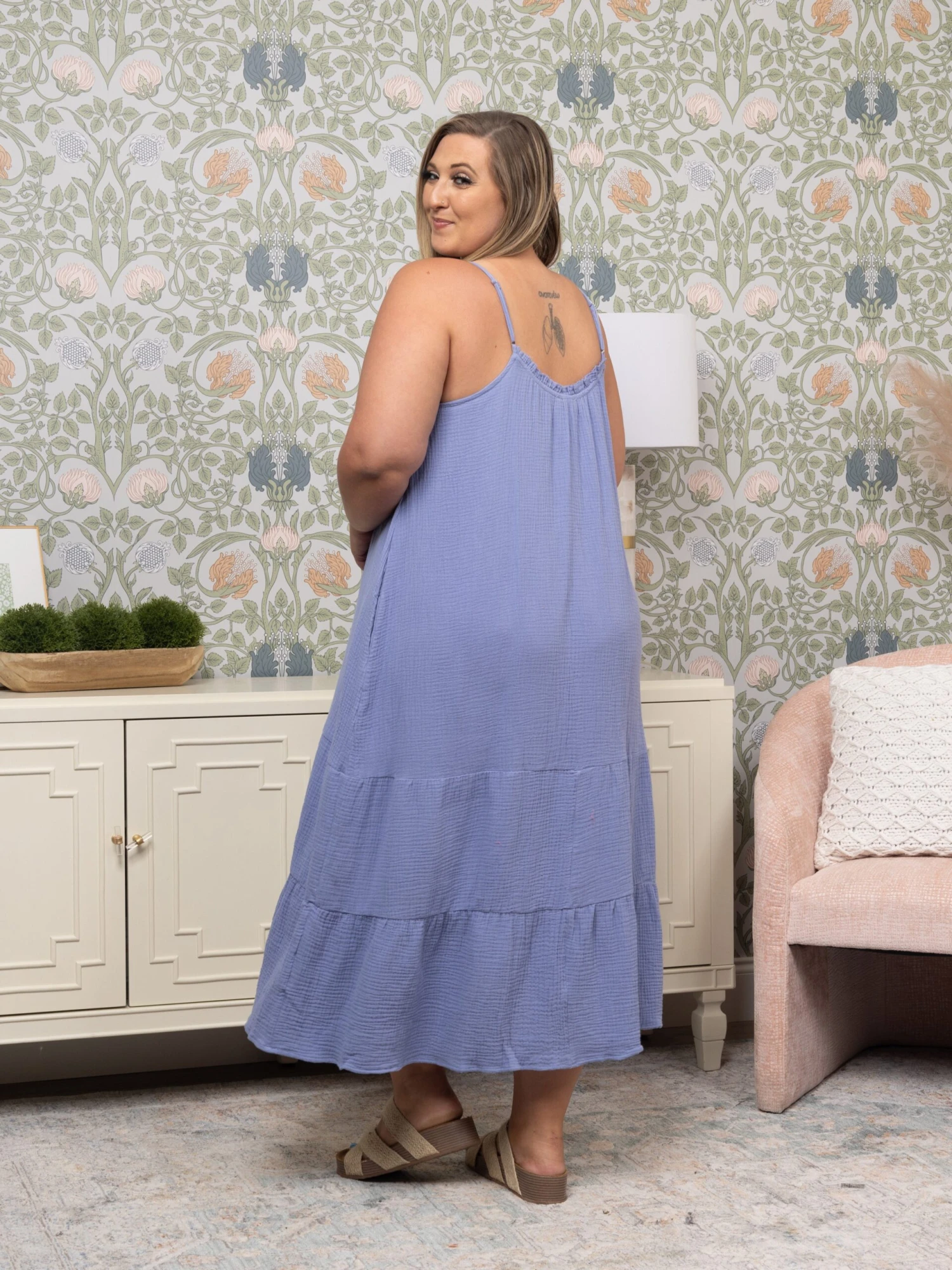 Adjustable Spaghetti Strap Midi Dress | S - 3XL 4 Adjustable Spaghetti Strap Midi Dress | S - 3XL - Image 4