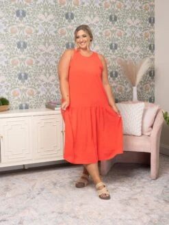 Woven Tiered Sleeveless Dress | S - XL -Dress Delight 36fa06f34a2488774c8a76295201d240