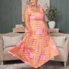 Boho Gingham Tied Strap Smocked Maxi Dress | S - XL