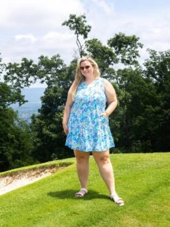 Makenzie V-Neck Tiered Sleeveless Dress SPF 50 | S-XL -Dress Delight 4305ac43306d77a619c7f7425cf8cdbc