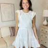 Crochet Lace Ruffle Sleeve Dress| S-3XL *Final Sale*