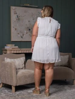 Ruffle Shoulder Dress W/ Elastic Waist | S-L -Dress Delight 4c1925e858dcc2280e0fbc95159fa21d