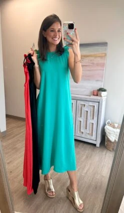 Ruffle Sleeve Flowy Maxi Dress | S - XL -Dress Delight 4c86cb32873cf2df78296d962c8bb321