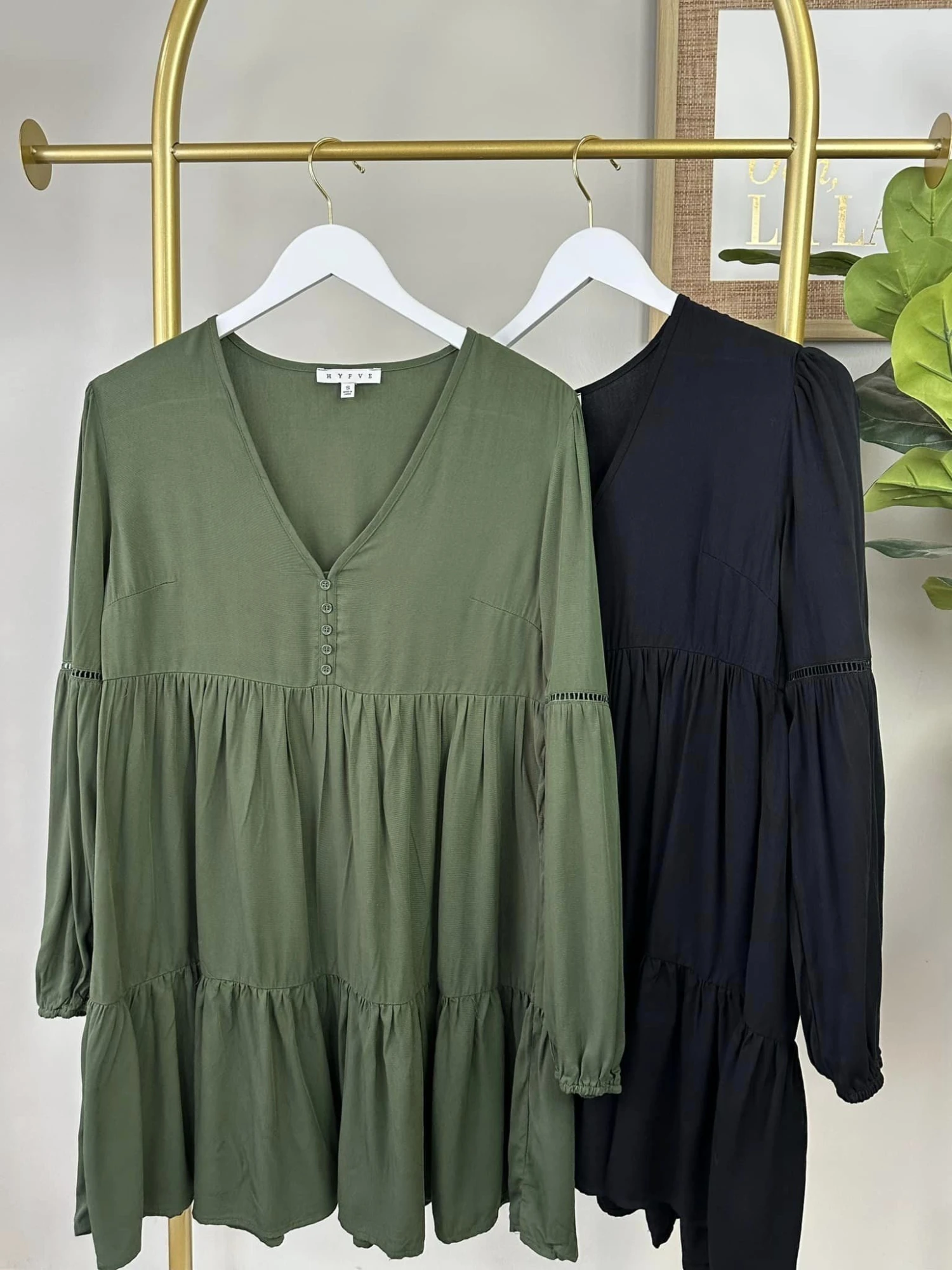 Peasant Button-Front Tiered Mini Dress | S - L 1 Peasant Button-Front Tiered Mini Dress | S - L