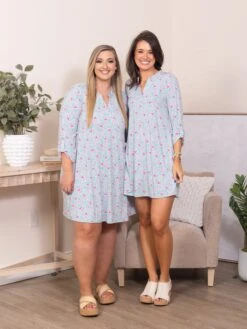 Scarlett Wrinkle Free 3/4 Sleeve Printed Dress | S - 3X