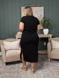 Short Sleeve Dress W/ Side Slit | S-3X 9 Short Sleeve Dress W/ Side Slit | S-3X -Dress Delight 62e6ac97bea2855c05fba7b59c4bff5b