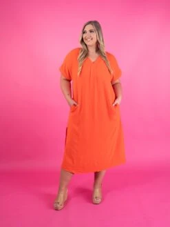 Airflow V-Neck Short Sleeve Maxi Dress W/ Slits | S - XL -Dress Delight 68ac4977172f4f6fffa460968a6c4e3e