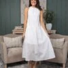 Sleeveless Drop Waist Eyelet Dress | S - L