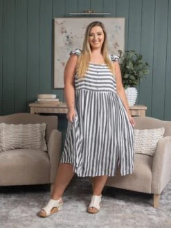 Striped Midi Dress | S-3X