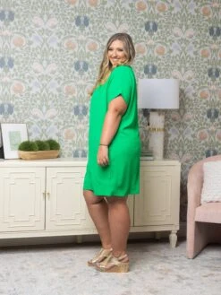 Airflow Solid Color Split Neck Shift Dress | S-3X -Dress Delight 85582dd6e8ba6f142f0a8c6d7b99222b