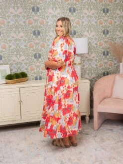 Tiered Puff Sleeve Midi Dress | S-3XL -Dress Delight 86b7a85487ff145e4ac0f1780fe9a19a