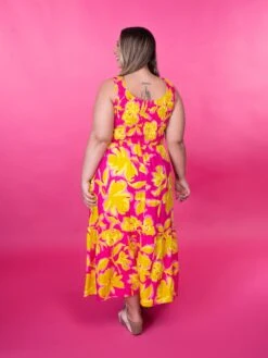 Floral Print Round Neck Sleeveless Midi Dress W/ Smocked Bodice | S-3X -Dress Delight 8JrfbBoCqjEEAYLTiXRrIv1HIGhcI57Jg4XmGHgW