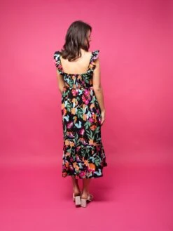 Floral Print Square Neck Sleeveless Midi Dress | S - L Essentials -Dress Delight 8e4d6adc1ff661e391b2383353c49dd1