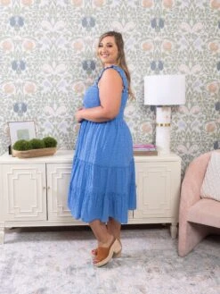 Jacquard Checker Smocking Tiered Midi Dress | S - 3XL -Dress Delight 90ab0071971f744abca6247f757994b4