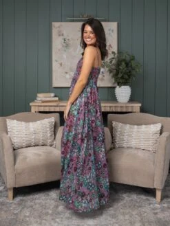 Printed Chiffon Smocked Top Lined Maxi Dress | S - L -Dress Delight 99d4137f03c966c3ef9ae07d8ca59fa7