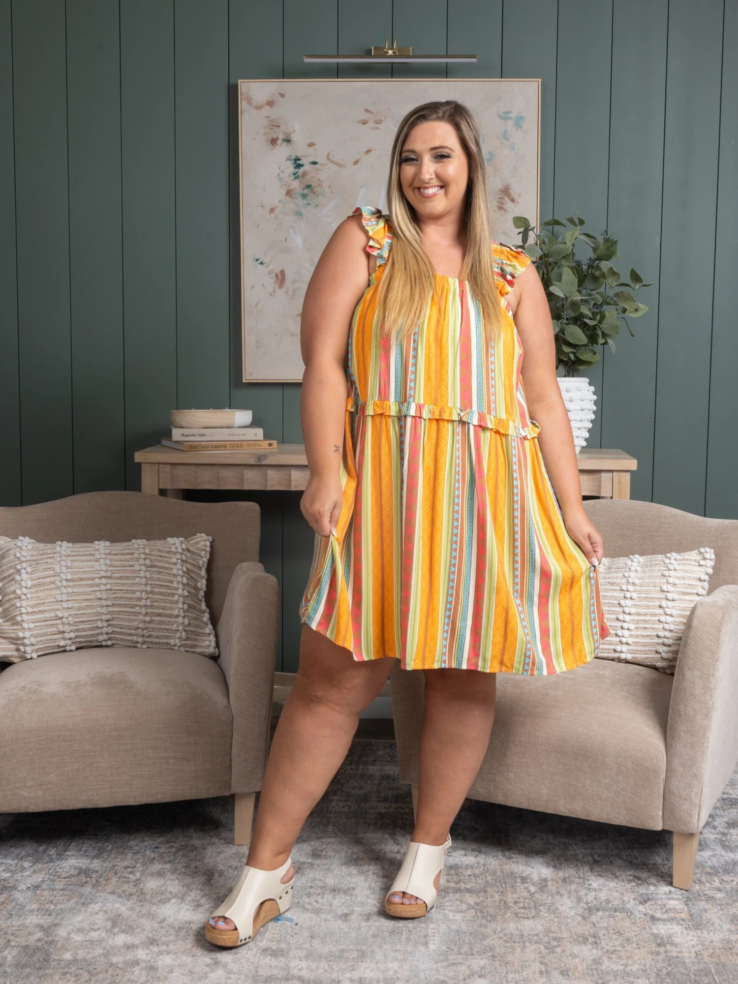 Multicolored Mini Dress | S - 3X 1 Multicolored Mini Dress | S - 3X