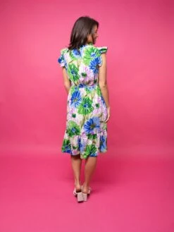 Floral Print Mock Neck Flutter Sleeve Dress | S-L -Dress Delight 9f52b5ec01fb170d8f4f886ef9ad5412