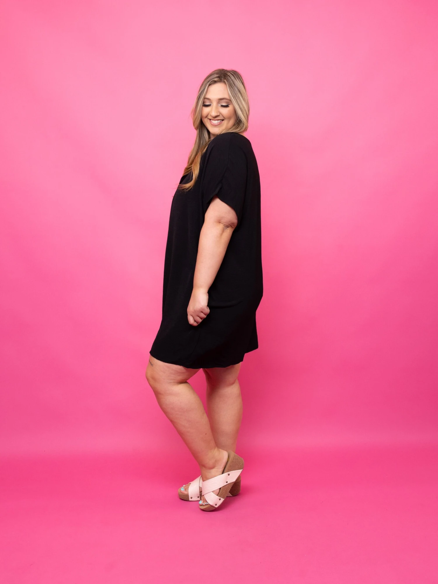 Airflow Short Sleeve V-Neck Dress | S - 2X 4 Airflow Short Sleeve V-Neck Dress | S - 2X - Image 4