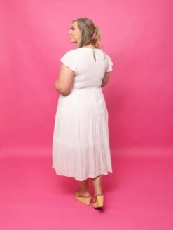 Smocked Tiered Midi Dress | S-3X -Dress Delight HXD6HraYUm08QvyTBqFIj3uzXCuyBWfuMaBjT2OH