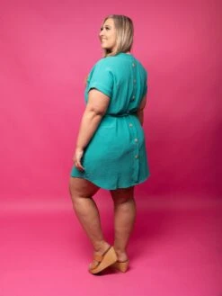 PRE-ORDER Blu Pepper Back Buttoned Belted Mini Dress | S-3X -Dress Delight NR81j90pM9LiYw6IE8YizwOPryEvoxADU8vvyvSe