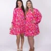 Round Neck Floral Babydoll Dress | S - XL
