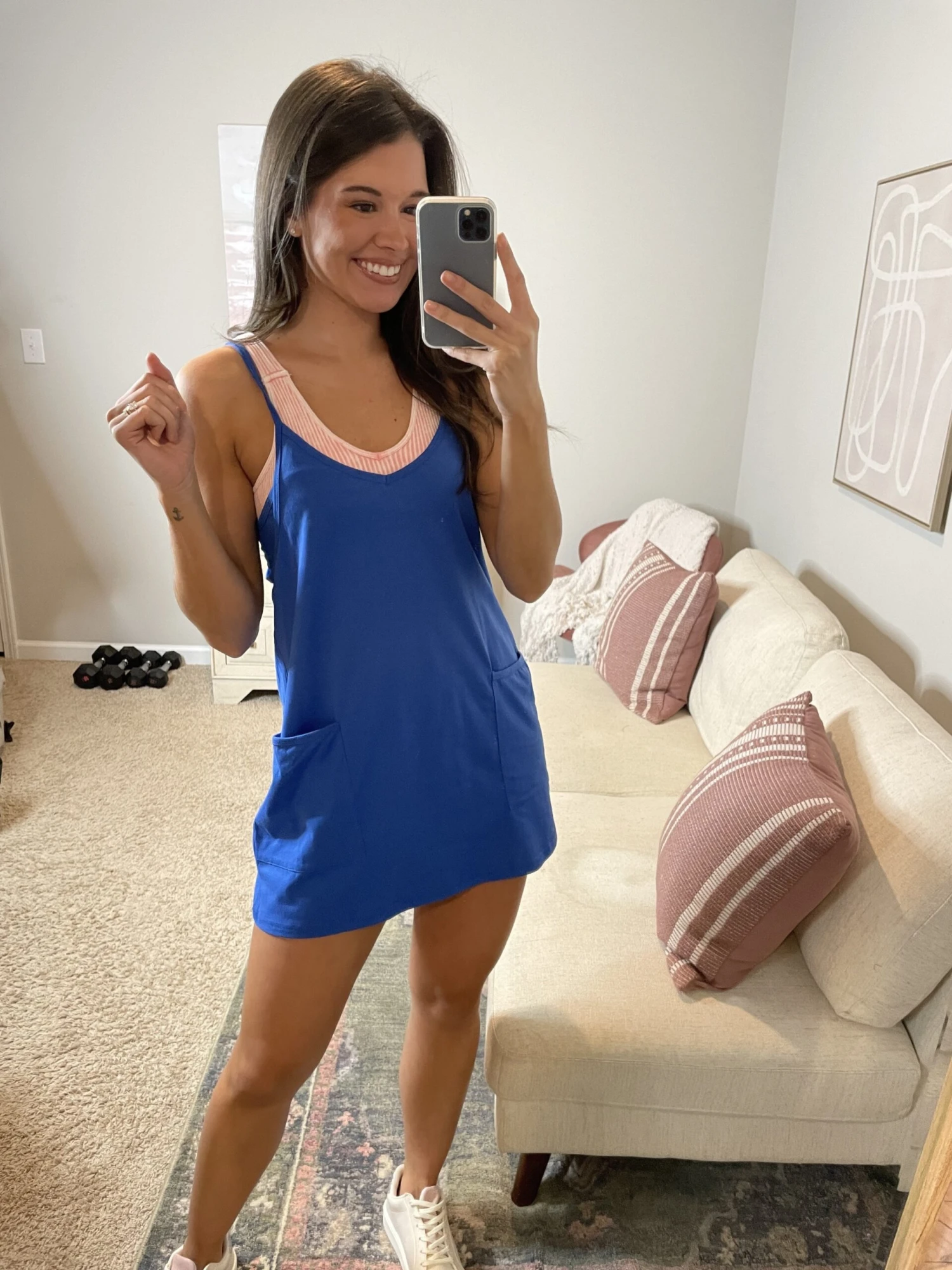 Hot Shot Sleeveless Mini Dress W/ Oversized Patch Pockets & Shorts | S - 2XL 3 Hot Shot Sleeveless Mini Dress W/ Oversized Patch Pockets & Shorts | S - 2XL - Image 3