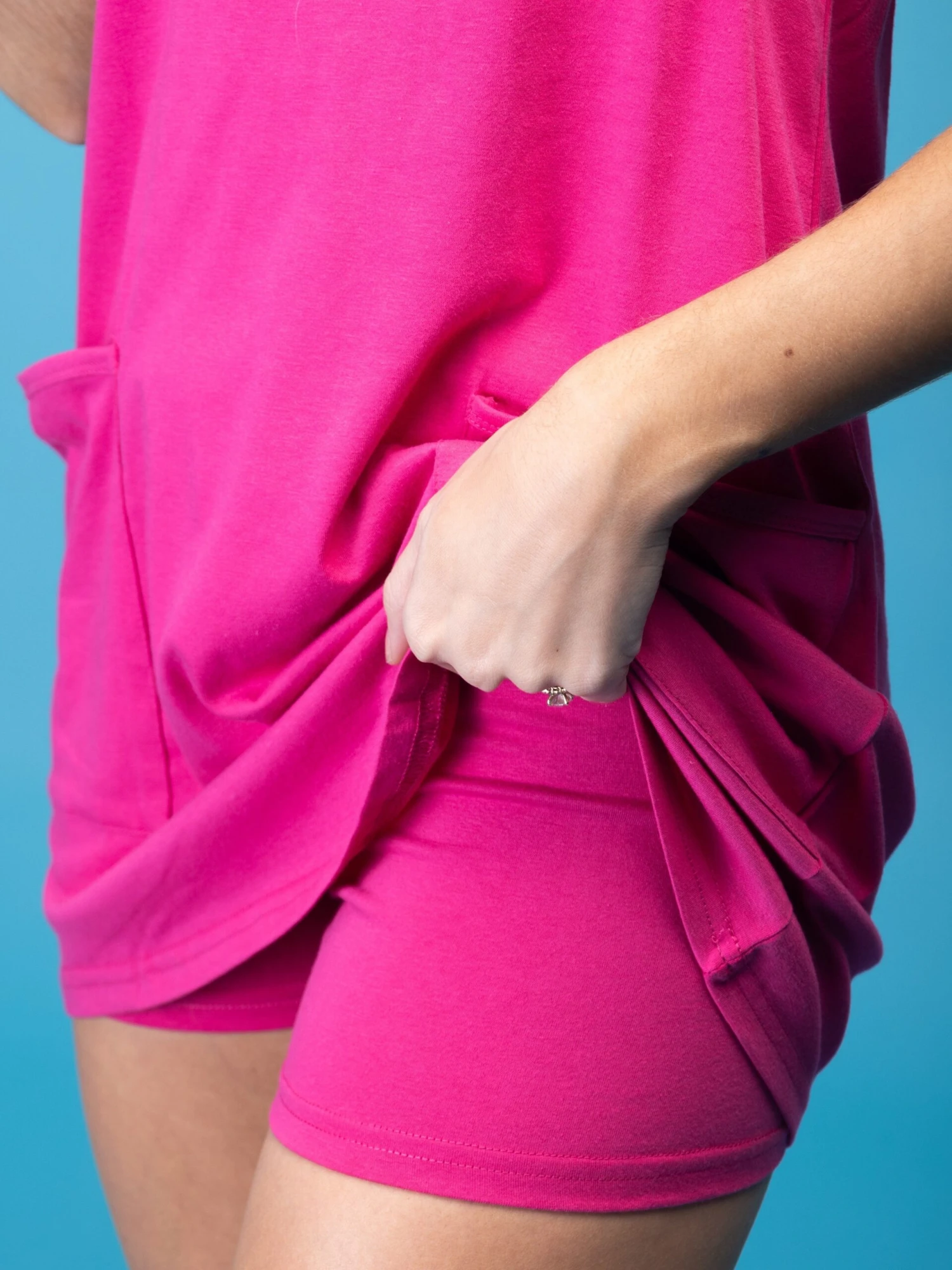 Hot Shot Sleeveless Mini Dress W/ Oversized Patch Pockets & Shorts | S - 2XL 2 Hot Shot Sleeveless Mini Dress W/ Oversized Patch Pockets & Shorts | S - 2XL - Image 2