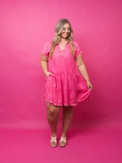 Zenana Washed Linen Raw Edge V-Neck Dress | S/M - L/XL -Dress Delight a3d4d659dfa16fafd02d4838d36d5081