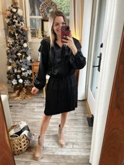 Solid Layer Ruffle Shoulder Dress | S-L *Final Sale*