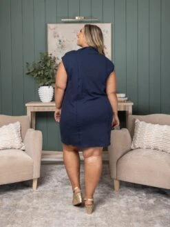 Cotton Terry Half Zip Dress | S-3XL -Dress Delight ad5a95b576148459d289a649756250fc