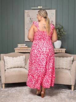 Leopard Ruffle Straps Smocked High Waist Maxi Dress | S - XL -Dress Delight be58fe67c9abda8ed296ed3a351c41b3