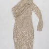 One Shoulder Long Sleeve Sequins Dress | S - XL