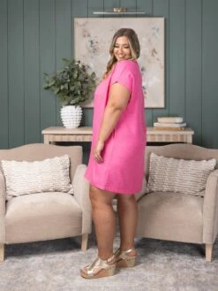 Textured Dolman Sleeve Woven Dress | S - XL -Dress Delight cebbb2c530d88da7eb0f7f6e22b03f35