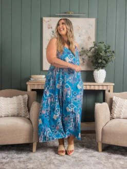 Printed Maxi Dress | S - 3X