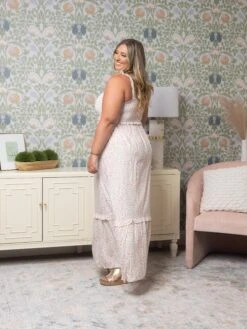 Lace Frilly Strap Shirred Floral Maxi Dress | S - XL -Dress Delight db8b3f61538564551c4163e9a131e6ea