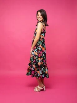 Floral Print Square Neck Sleeveless Midi Dress | S - L Essentials -Dress Delight ddc316b13740571125a209baa699c254