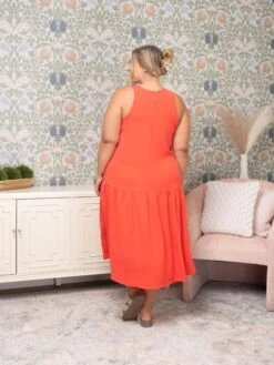 Woven Tiered Sleeveless Dress | S - XL -Dress Delight e6b1e525d01106a3b6d83d7d1d33e4dc