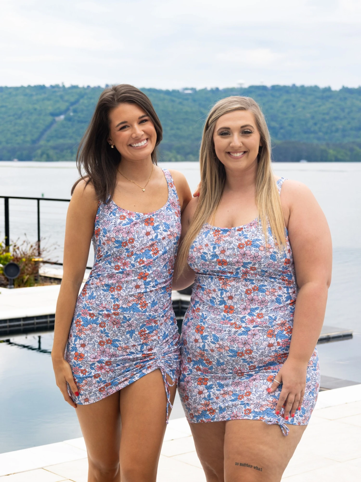 Drawstring Ruched Floral Swim Dress | S-XL Swim *Final Sale* 1 Drawstring Ruched Floral Swim Dress | S-XL Swim *Final Sale*