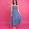 Sleeveless Smocked Midi Dress | S - L