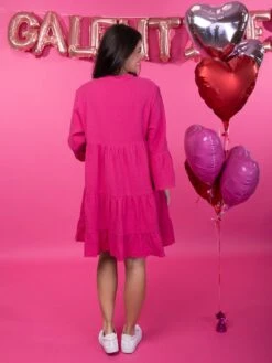 Crinkle Tiered Button Down Long Sleeve Shirt Dress| S-XL -Dress Delight j5xtIacNZaAKUCZyS42pigaslJSqQLKyZoGElwJA