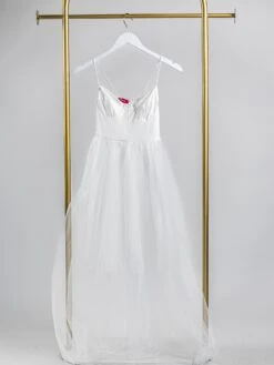 Lined Sheer Bottom Party Dress W/ Spaghetti Straps | S - XL