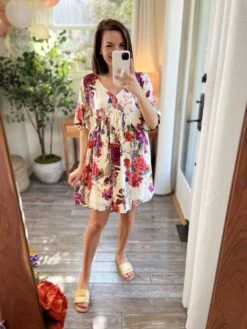 Ivory Multi Dress | S - 3X - *Final Sale*